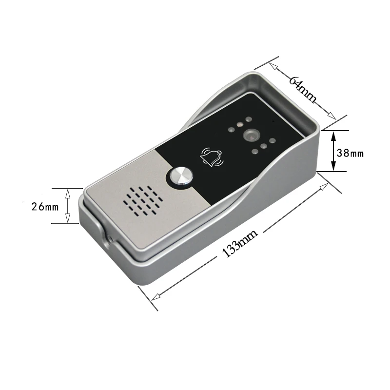 1Set Video Door Phone Intercom System 7" LCD Display Night Visible Camera Waterproof Wire Door Bell For Visitor Talk Back