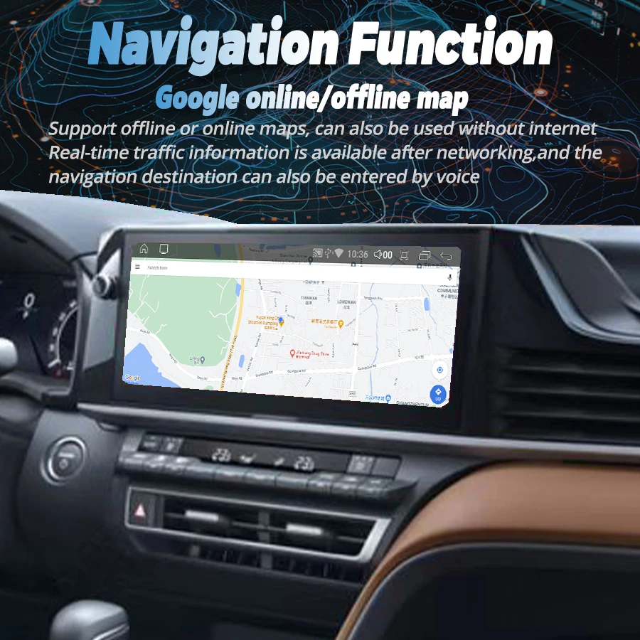 12.3inch Android Screen For Toyota Camry 2025 2026 GPS Car Radio Multimedia Video Player Navigation Carplay Middle East Edition