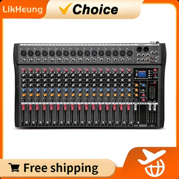 Likheung CT-16 16 채널 오디오 사운드 믹서 디지털 콘솔 인터페이스 콘솔 믹싱 DJ 콘솔 USB, 48V 팬텀 파워