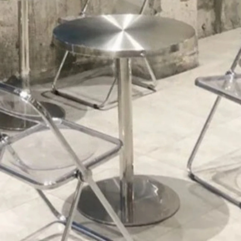 

Industrial Foreign Coffee Table Restaurant Light Luxury Transparent Dining Chair Fold Accent Cafe Furniture Salontafel XY40KFZ