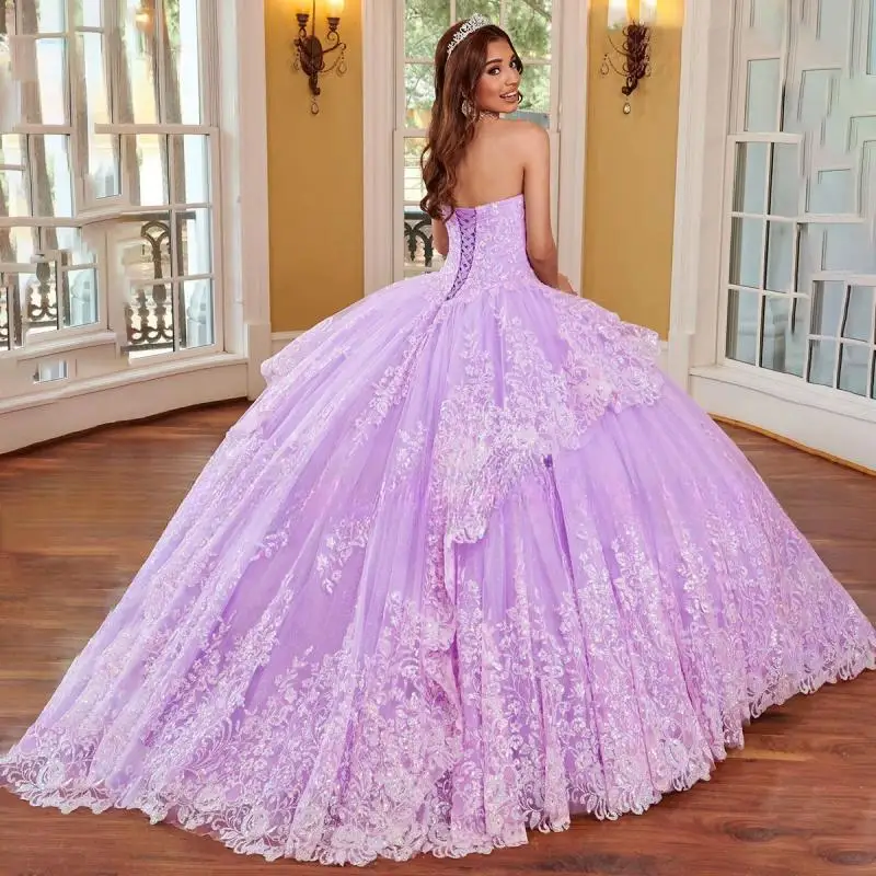 Мексиканское платье Quinceanera по индивидуальному заказу, бальное платье с аппликацией в виде бабочки, расшитое бисером, большой бант, формальный корсет, сладкий 15, 16, Vestidos De 15