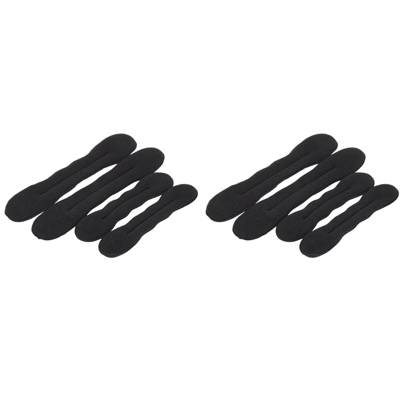 【مشعبية】صانع الكعك السحري (4 صغيرة، 4 كبيرة) إكسسوارات للشعر على شكل كعكة إسفنجية (أسود)