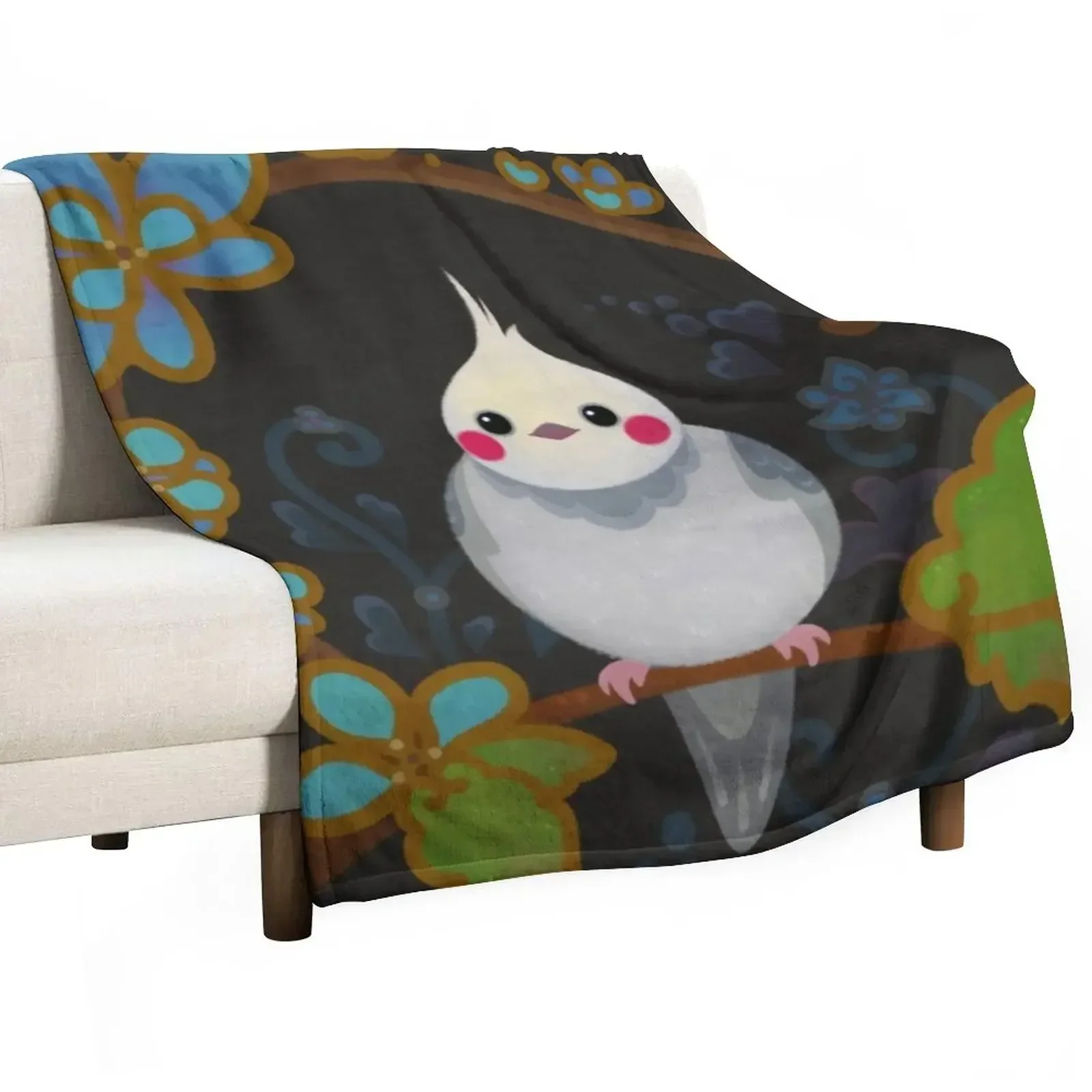 Cockatiel Throw Blanket blankets ands Polar Blankets