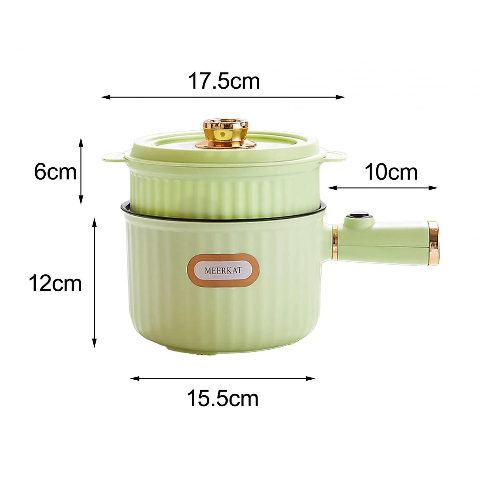 Electric Pots Multipurpose Portable Electric Cooker 1.6L Ramen Cooker Nonstick Frying Pan for Dumpling Noodles Soup Ramen