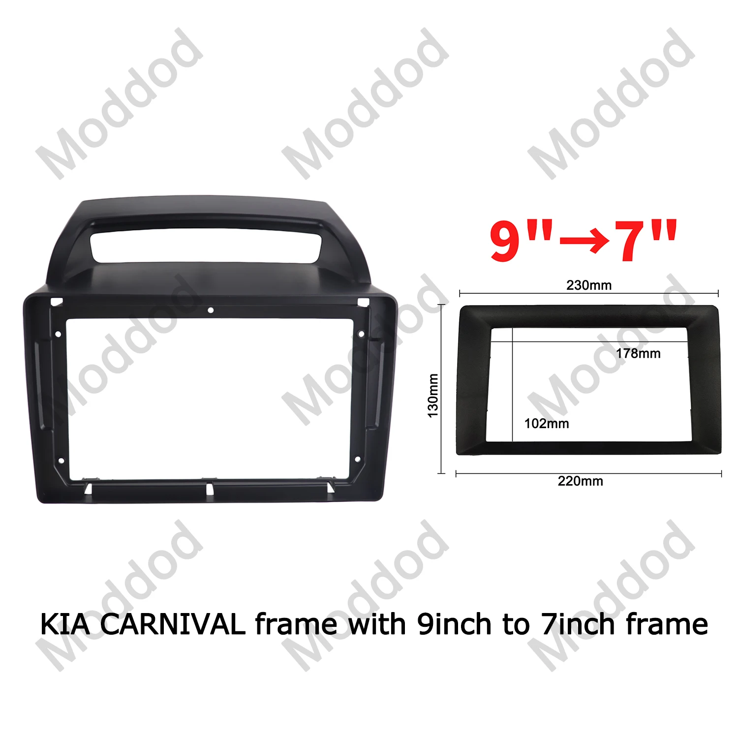 9 INCH Đài Phát Thanh Khung Cho Xe KIA Carnival (VQ) 2006-2016 Stereo GPS Đầu DVD Bảng Dash Bao Quanh Đợt Tái Trang Bị Lắp Đặt Viền Bộ Âm Thanh Fascia