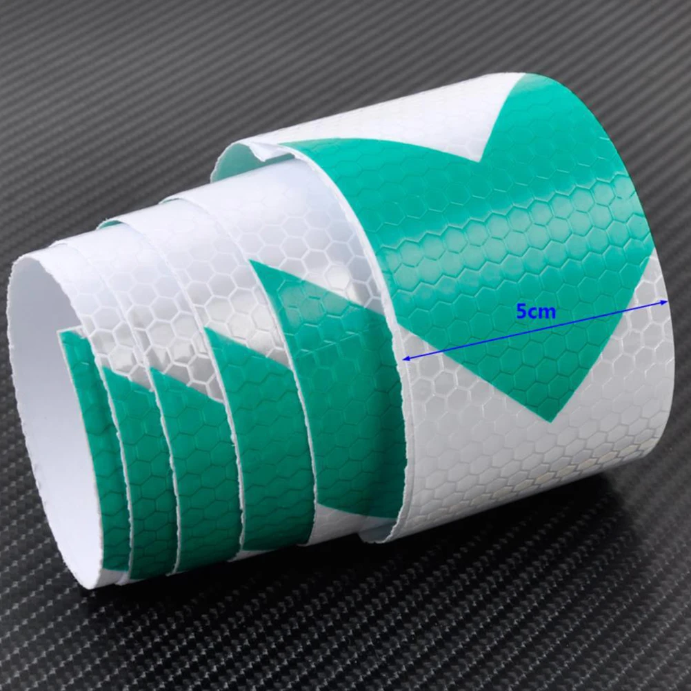 

3pcs Reflective Warning Tape Fluorescent Security Sticker Night Conspicuous Arrow Waterproof Outdoor Car Temporary