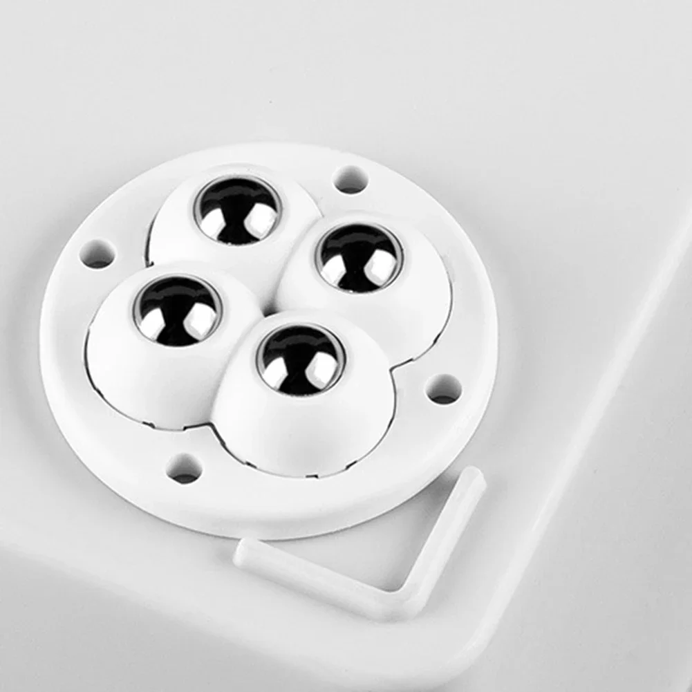 20-4PCS Furniture Casters Wheels Heavy Duty Ball Pulley Self Adhesive Stainless Steel 360° Rotation Universal Wheel No Noise