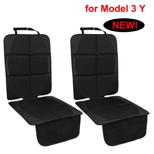 Funda de asiento de coche para Tesla Model 3 Y Juniper 2026 Oxford, esteras protectoras de cuero PU, cojín para bebé, estera protectora para bebés y niños