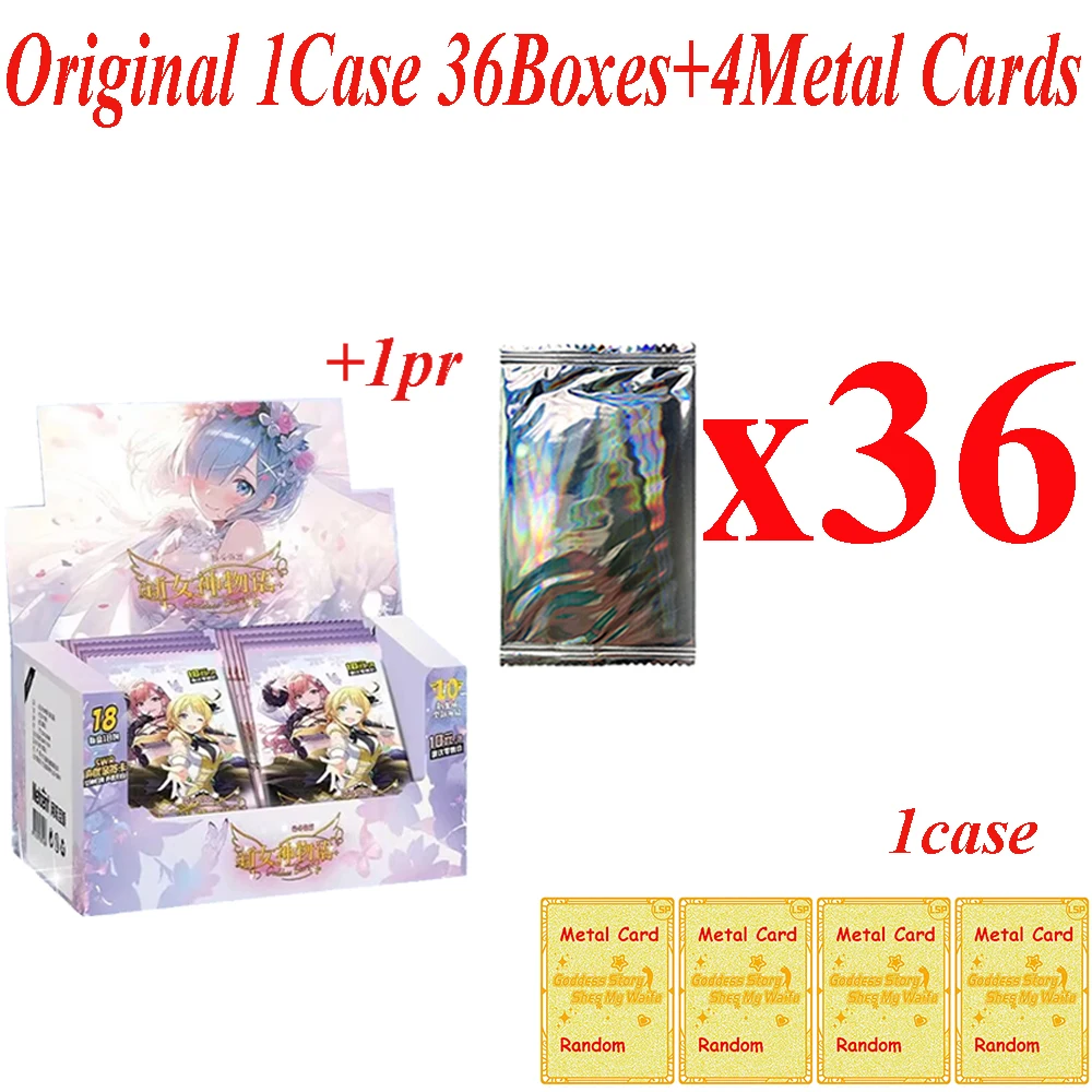 Wholesale 1Case Goddess Story NS-10M06 PR Cards Anime Girl Cute Swimsuit Bikini Feast Booster Box Doujin Toys And Hobbies Gift