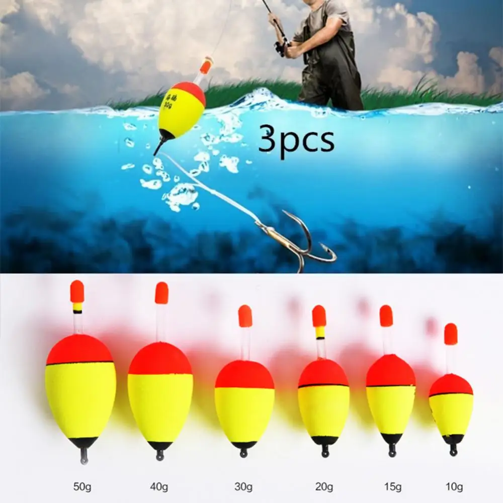 Fishing Float Fishing Accessories Fishing Tackle Luminous 3Pcs 2.2-4.4g EVA Buoy Float Fish Bait Detector Accessories