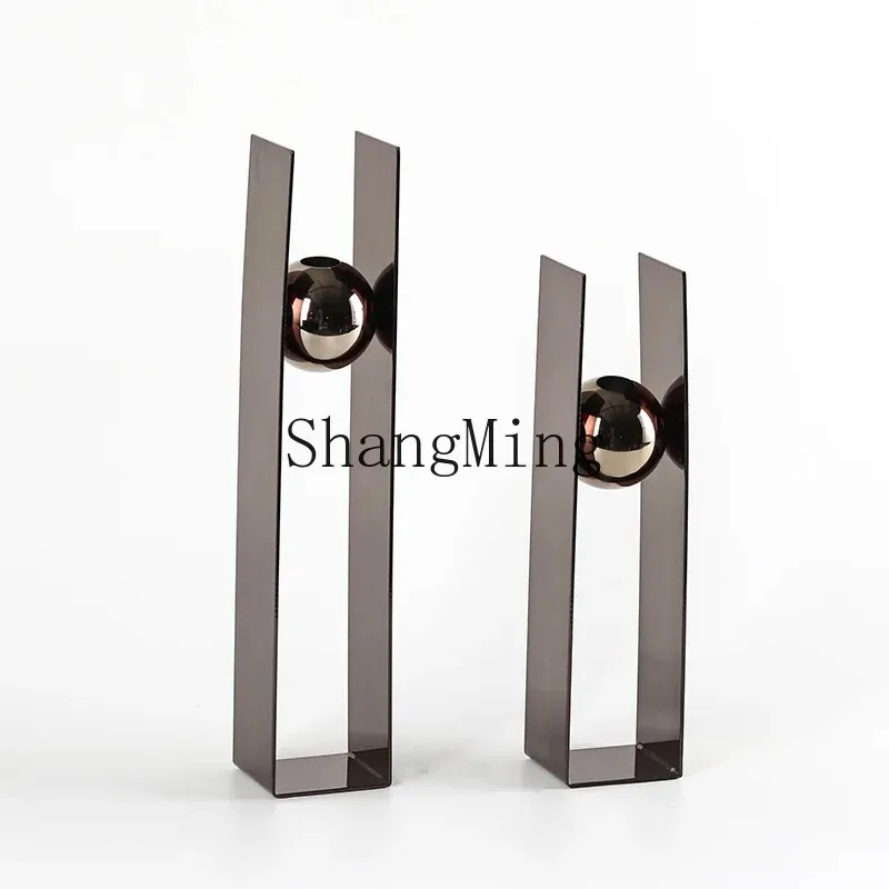 

DSA Modern Light Luxury Creative Metal Flower Ware Dried Flower Home Furnishing Hotel Model Room Living Room Decorative Vase