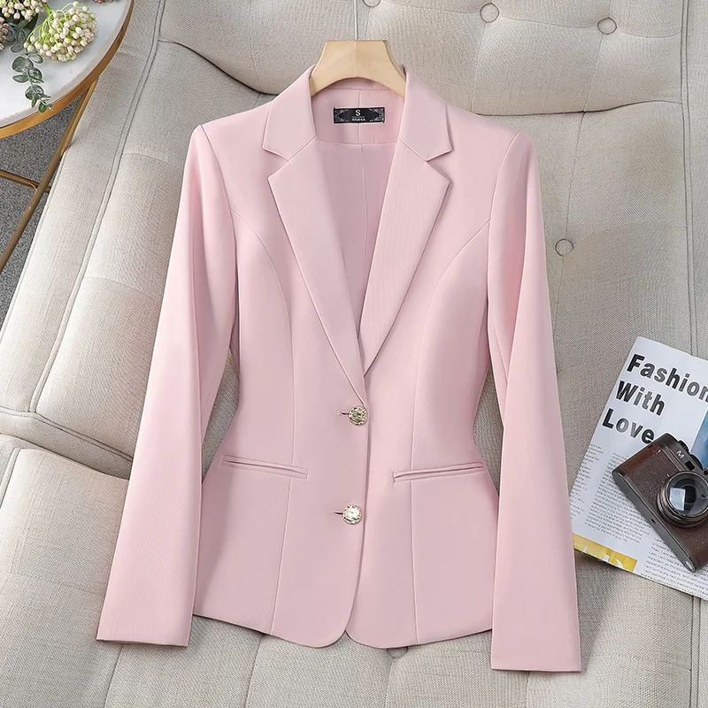 ZJYT New Korean Fashion Coats Jackets Woman 2024 Elegant Chic Single Breasted Blazers Feminino Outerwear Plus Size Veste Femme