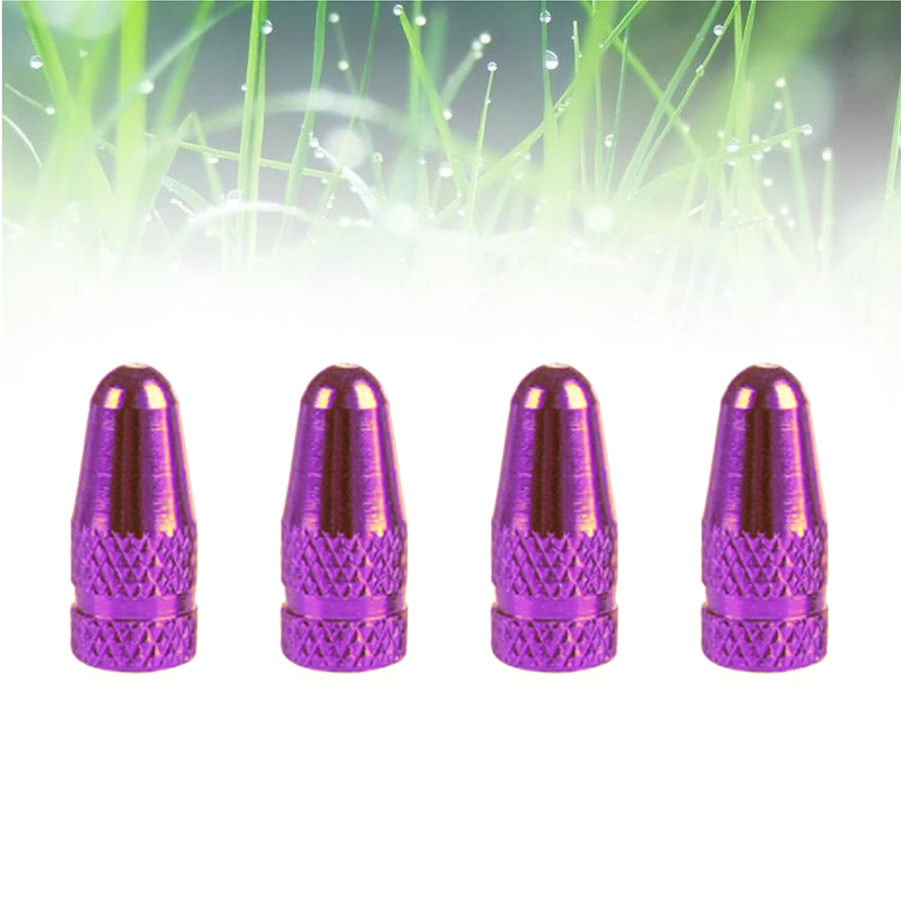 4pcs Aluminum Alloy Valve Stem Caps For Road Bike Bicycle Tire Dust Covers Bright Color Decorative Protection Bike