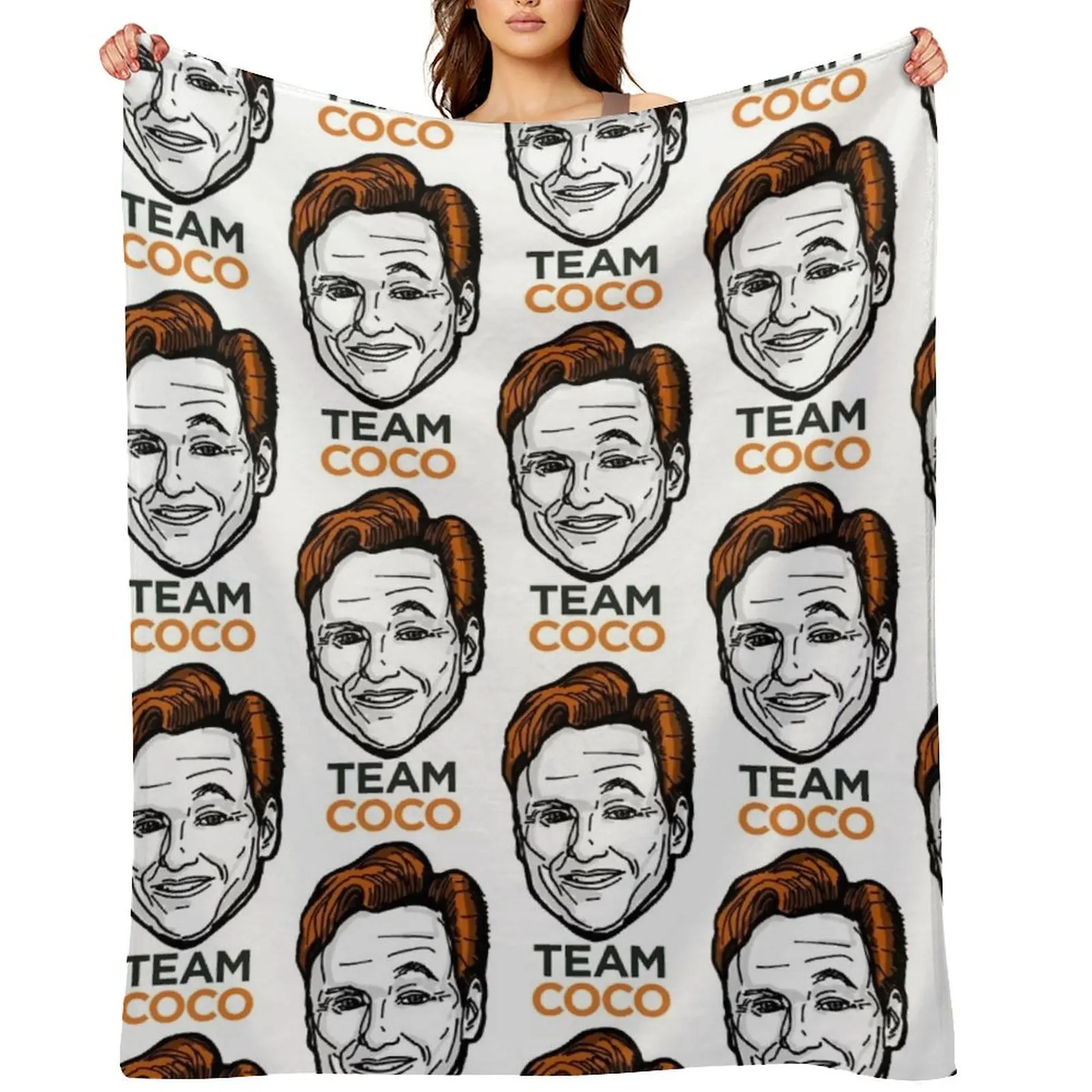 

Conan O'Brien Team Coco Smiles & Eyebrows Throw Blanket Kid'S Soft Plush Plaid Sofa Throw Luxury St Blankets