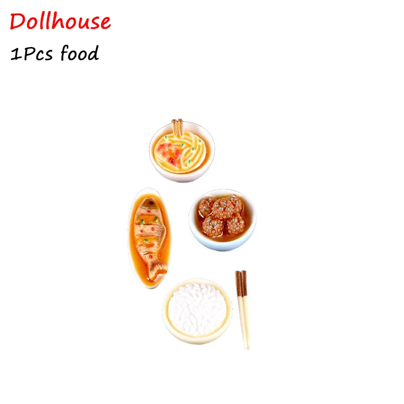 1/12 دمية مصغرة أطباق صينية نماذج الغذاء دمية المطبخ الديكور DIY بها بنفسك دمى منزل غرفة الطعام الحلي