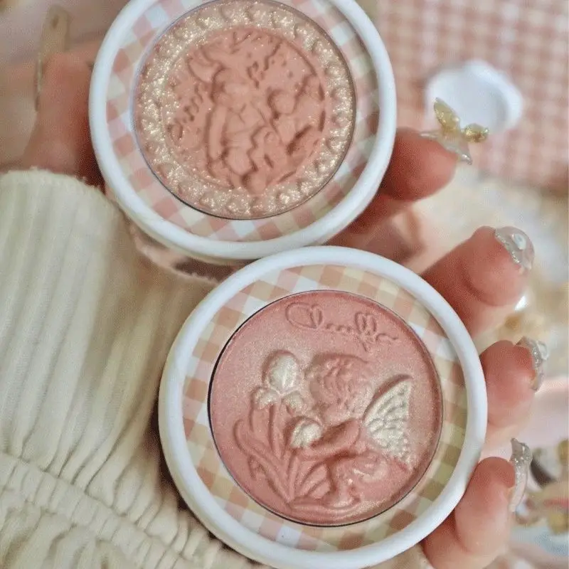 

Angel Three-Dimensional Relief Blush Mud Cream Matte Highlight Brightening Beauty Face Kawaii Makeup Natural Nude Brightening