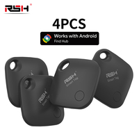 4PCS Security GPS Tracker Android Anti Loss Smart Tag via Google Find Hub Finder Bike Pets Locator for Xiaomi Samsung Pixel Vivo
