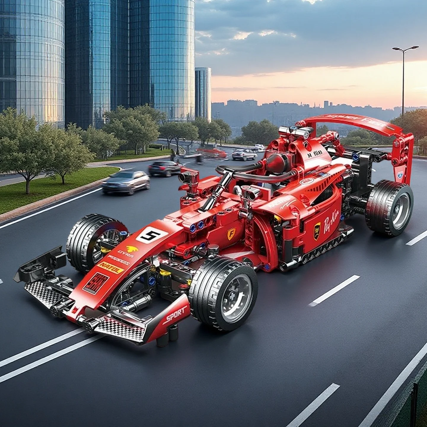 

Технический новый F1 гоночный автомобиль, набор строительных блоков MOC, комплект модели DIY, сборочные кирпичи, креативные развивающие игрушки для детей ​