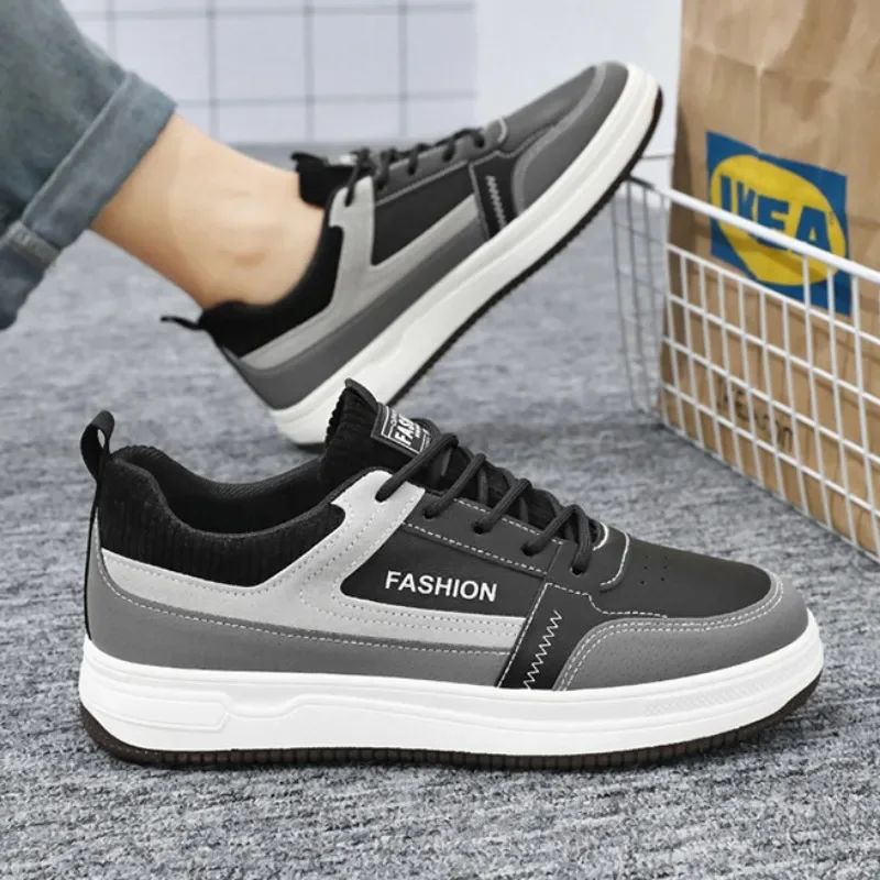 Zapatillas de deporte de moda para hombre, zapatos ligeros para caminar al aire libre, zapatos casuales de tendencia, zapatos vulcanizados de plataforma