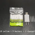 green and 1 charger