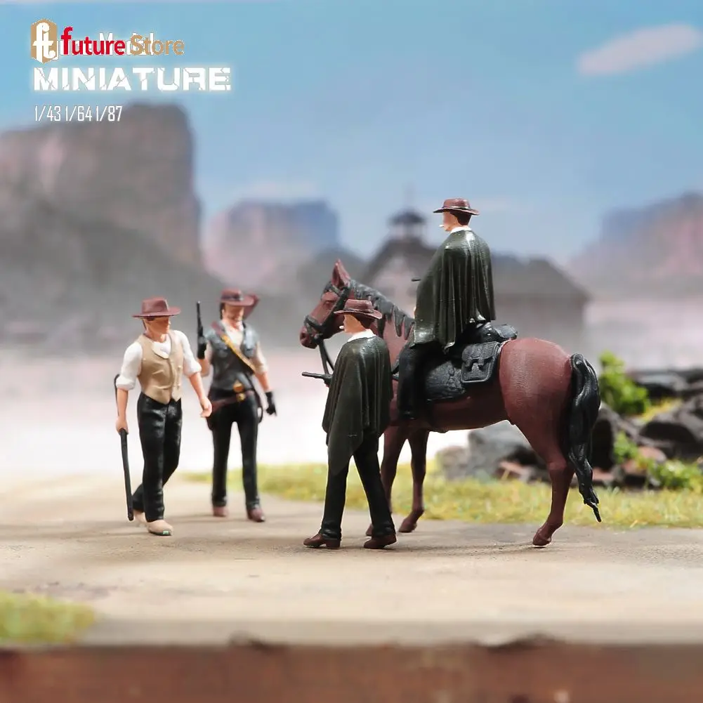 ANT Resin 3D Print 1/87 1/64 1/43 Wilderness Western Cowboy  Diorama Figure Model Miniature Creative Photography Cars Vehicles T