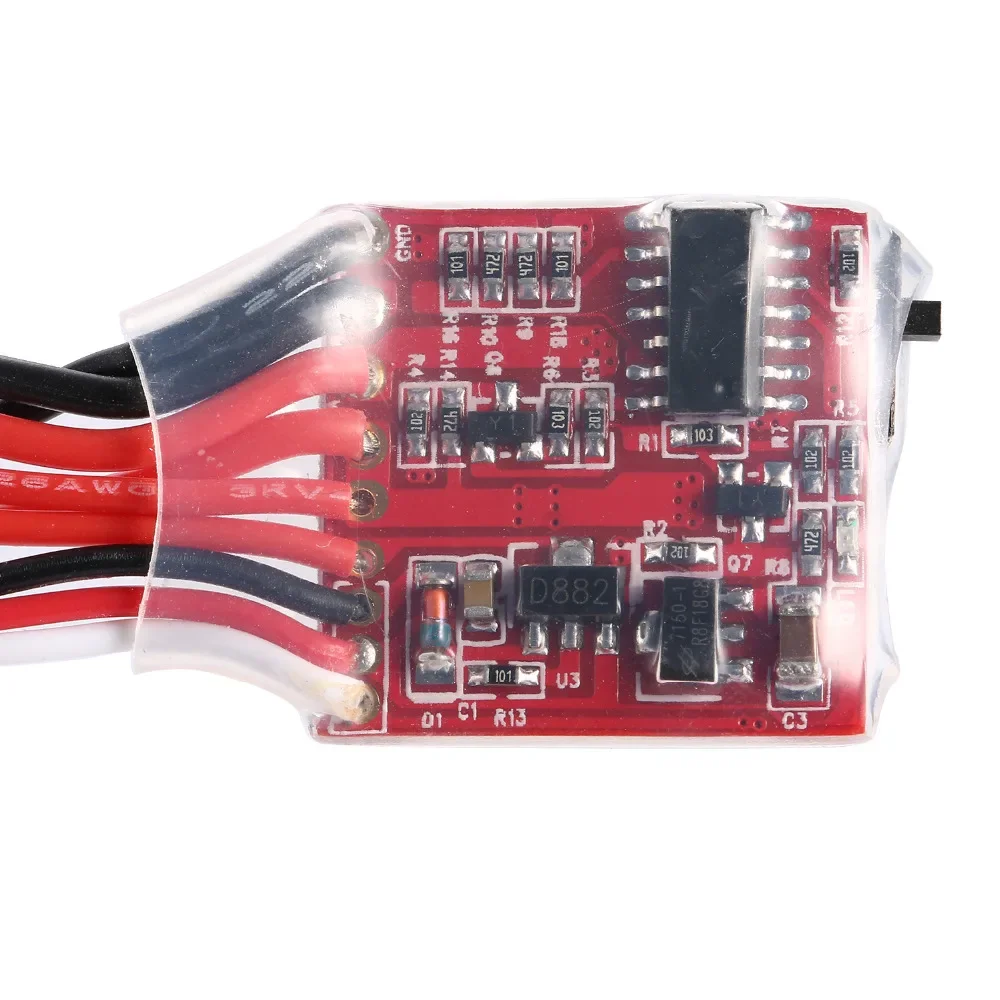 30A 미니 브러시드 ESC 듀얼 웨이 브레이크 속도 컨트롤러 4-8V 1/16 1/18 1/24 RC WPL TRX 자동차 보트 탱크 130 180 260 380 모터 부품