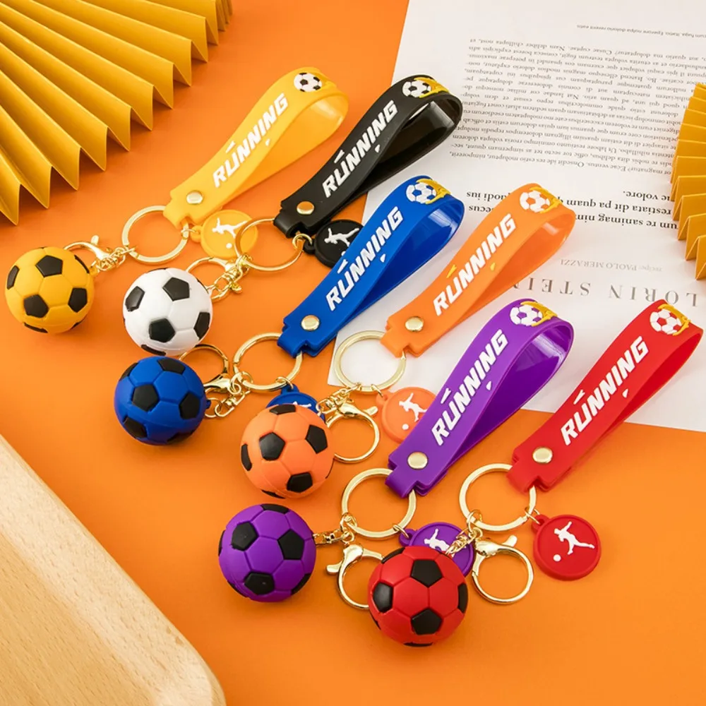 Soccer Keychain Bag Charms Soccer Key Chain, Football Keyring Silicone Key Rings Football Keys Chains Bag Charms