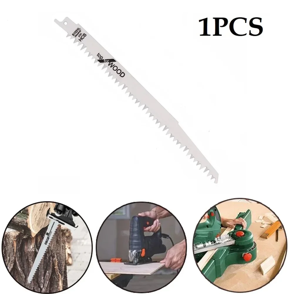 

1PCS 9.6in BI-Metal Reciprocating Saw Blades Wood Pruning Saw Blades Saber Saw For Cutting Wood Metal PVC Tube Power Tool Access