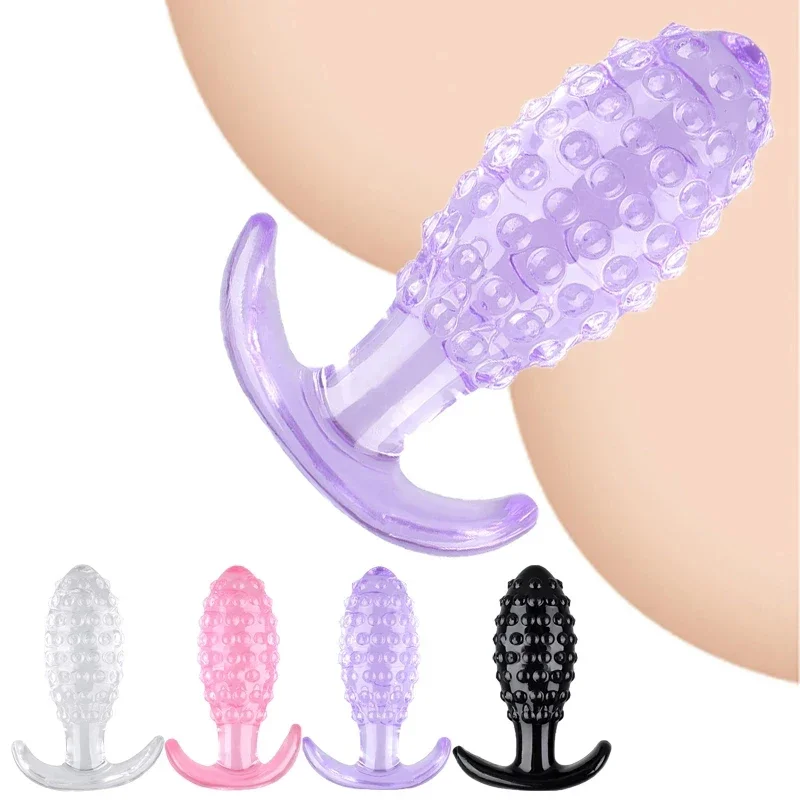 

Pineapple Silicone Anal Plug Beginner Woman Butt Plug Prickly Granular Anal Dildo G-spot Vagina Stimulation for Women Adult Toys