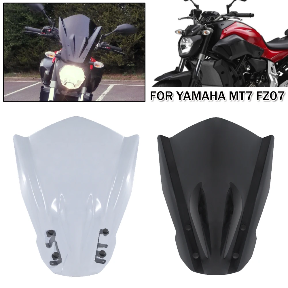 

Motorcycle Windshield Windscreen Wind Deflector With Mounting Bracket For YAMAHA MT-07 FZ-07 MT07 FZ07 2013 2014 2015 2016 2017