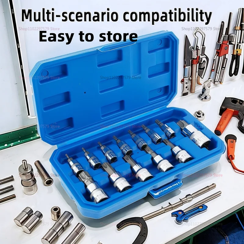 13 قطعة مجموعة مفاتيح توركس أدوات إصلاح السيارات تأثير المقبس وجع عدة الدراجة سيارة ورشة عمل ميكانيكية مفك مجموعة