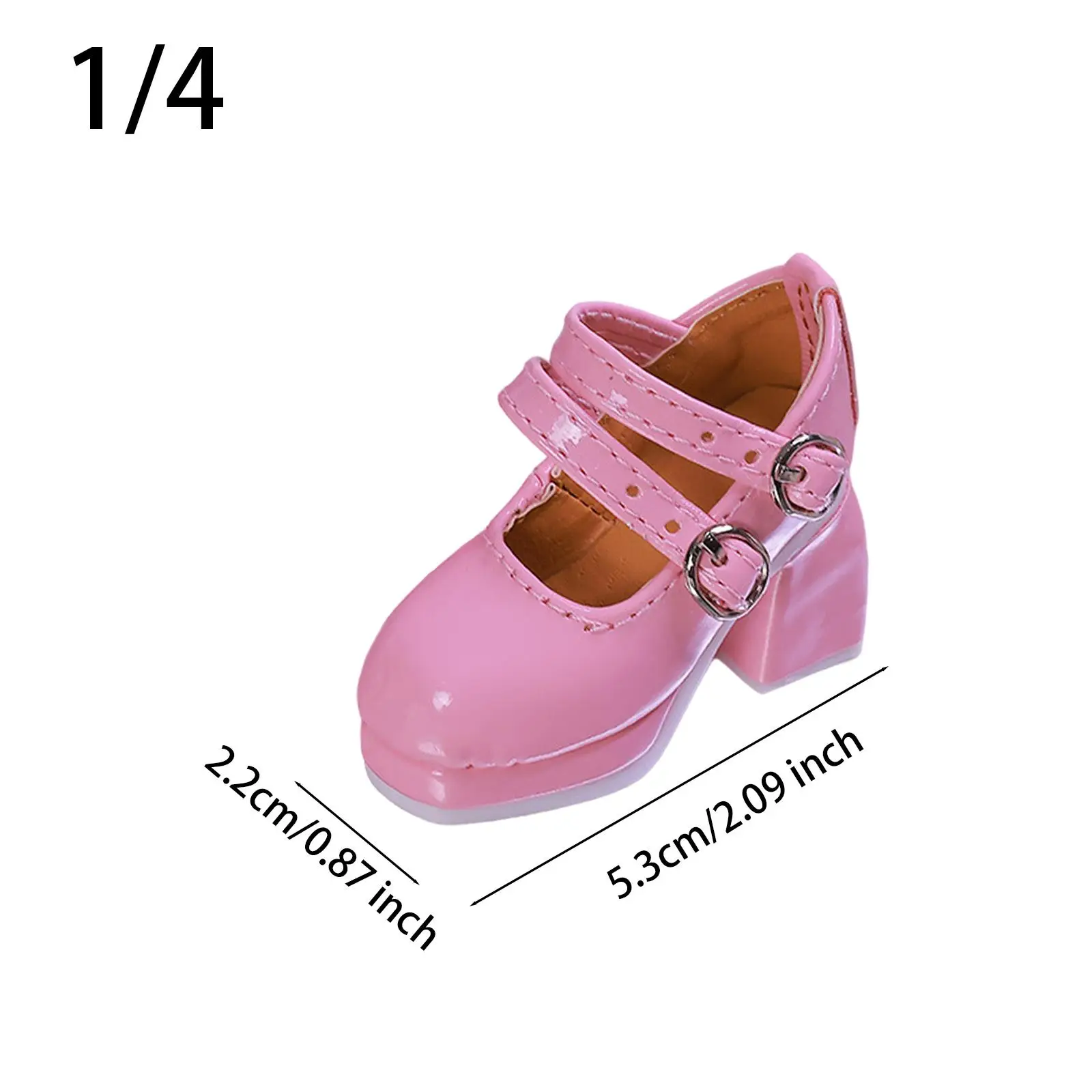 1/4 Scale Female Shoes Model Lightweight,Creative, Doll Accessories, Square Toe