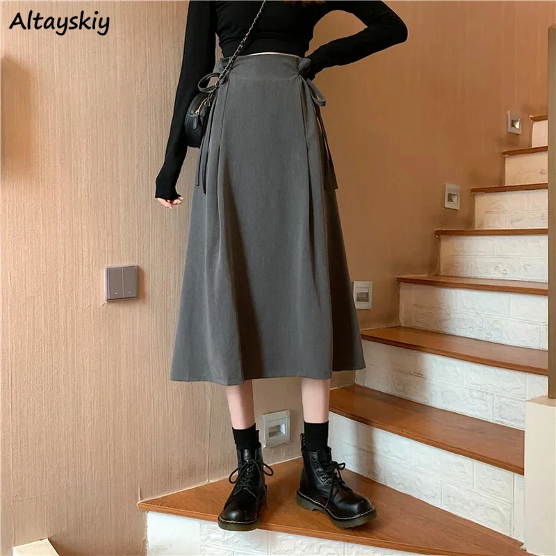 التنانير النسائية تصميم ضمادة الموضة كل مباراة مكتب ناضجة الإناث الصلبة بسيطة عادية الكورية نمط أنيق أنيق العطاء شيك