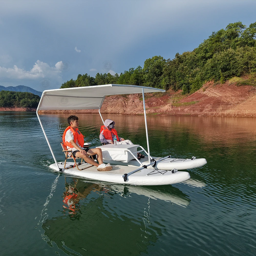 

Summer Lightweight PVC Inflatable Sport Catamaran Inboard Engine Set for Water Sports and Fishing for Cruising Sightseeing