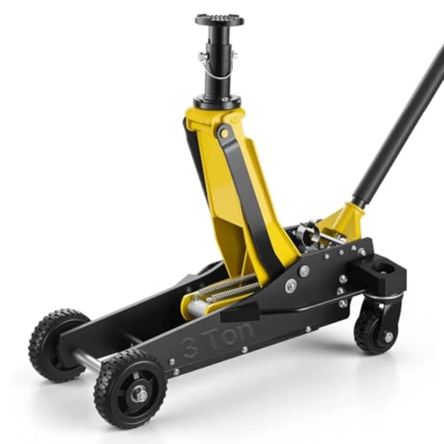 

Off Road Floor Jack 3 Ton Aluminum and Steel Racing Low Profile Floor Jack with Dual Pistons Quick Lift Pump and Extension Post