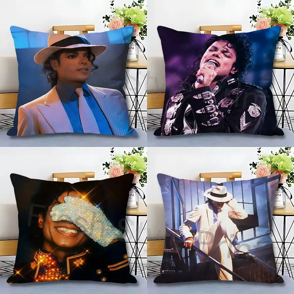 

MJ Dance King M-Michael J-Jackson Various Sizes Square Pillow Case For Car Home Bedchamber Decor Custom Valentine gift