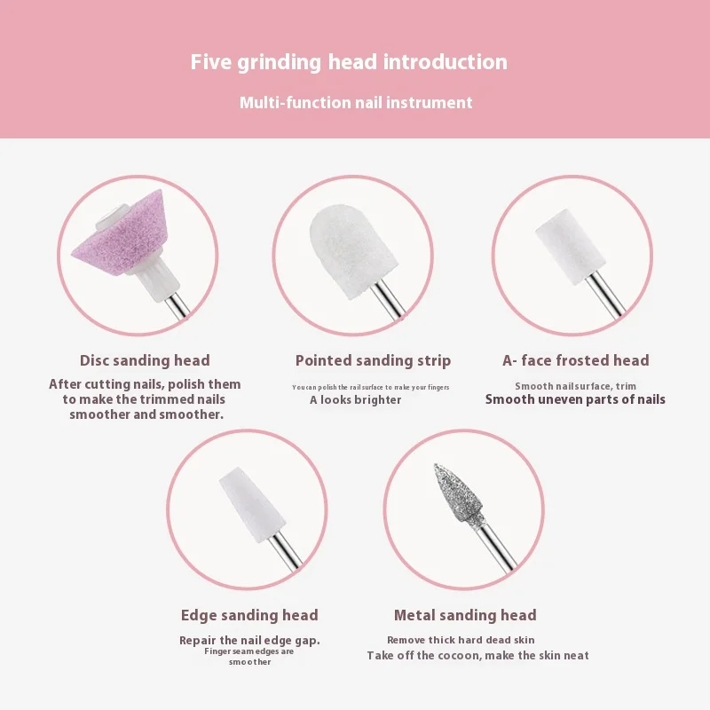 Draadloze USB-C oplaadbare nagelboor Pro 15000 RPM - draagbare elektrische manicure gereedschapsset, nagelslijper voor thuisgebruik in de salon