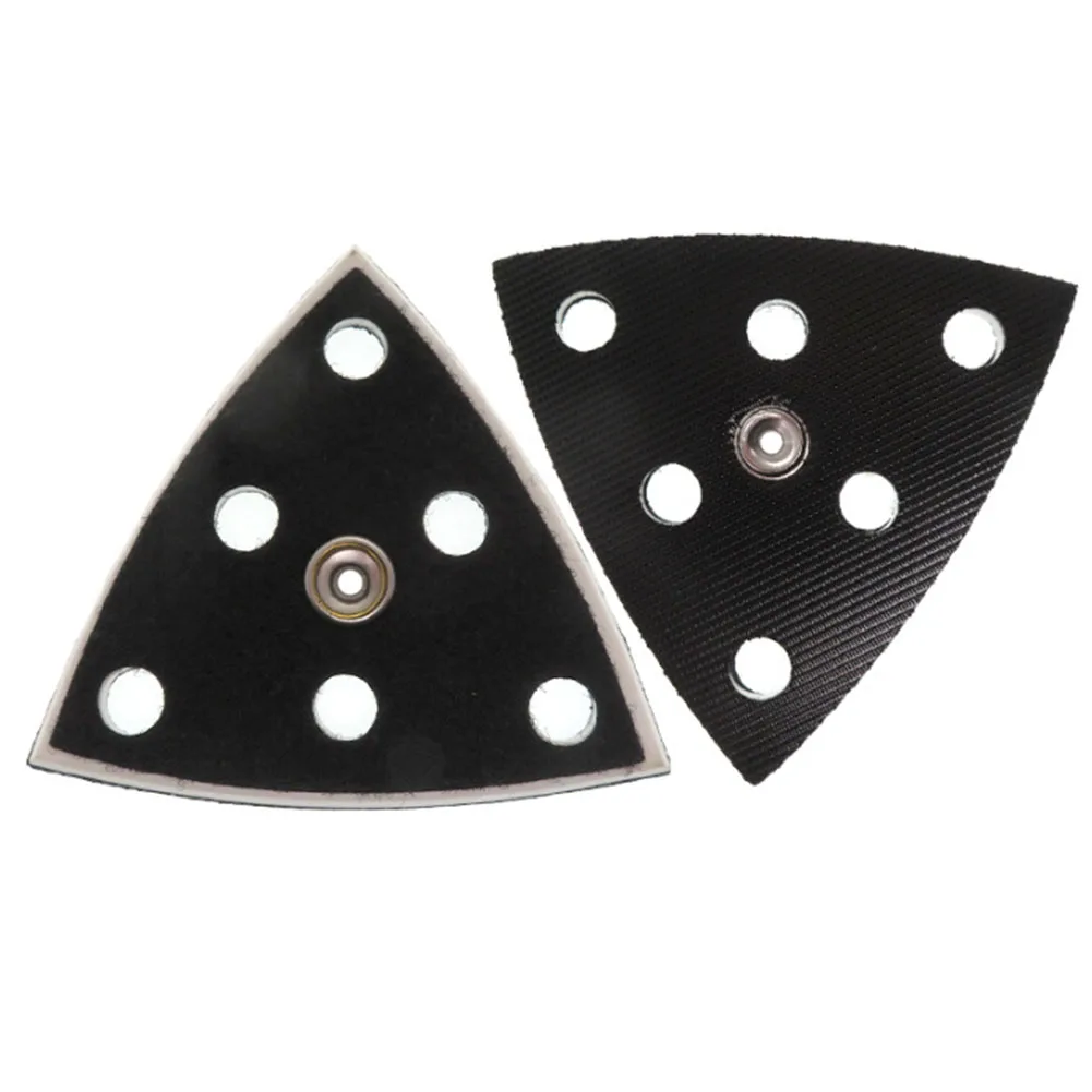 1Pcs Sanding Pad Triangle Sandpaper 90mm Sponge Sanding Disc 6 Holes Hook And Loop For Polishing Phone Shell Paint-Surface