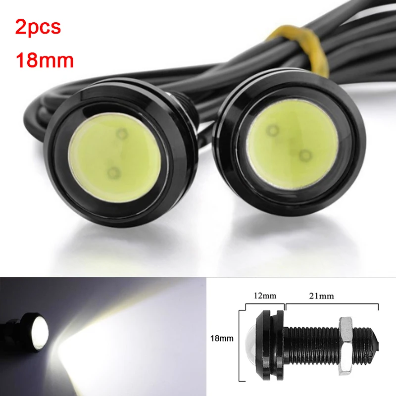 2-10 PCS 23mm 18mm Auto Eagle Eye Licht DRL LED Tagfahrlicht 12V Motorrad COB perlen Backup Signal Lampen