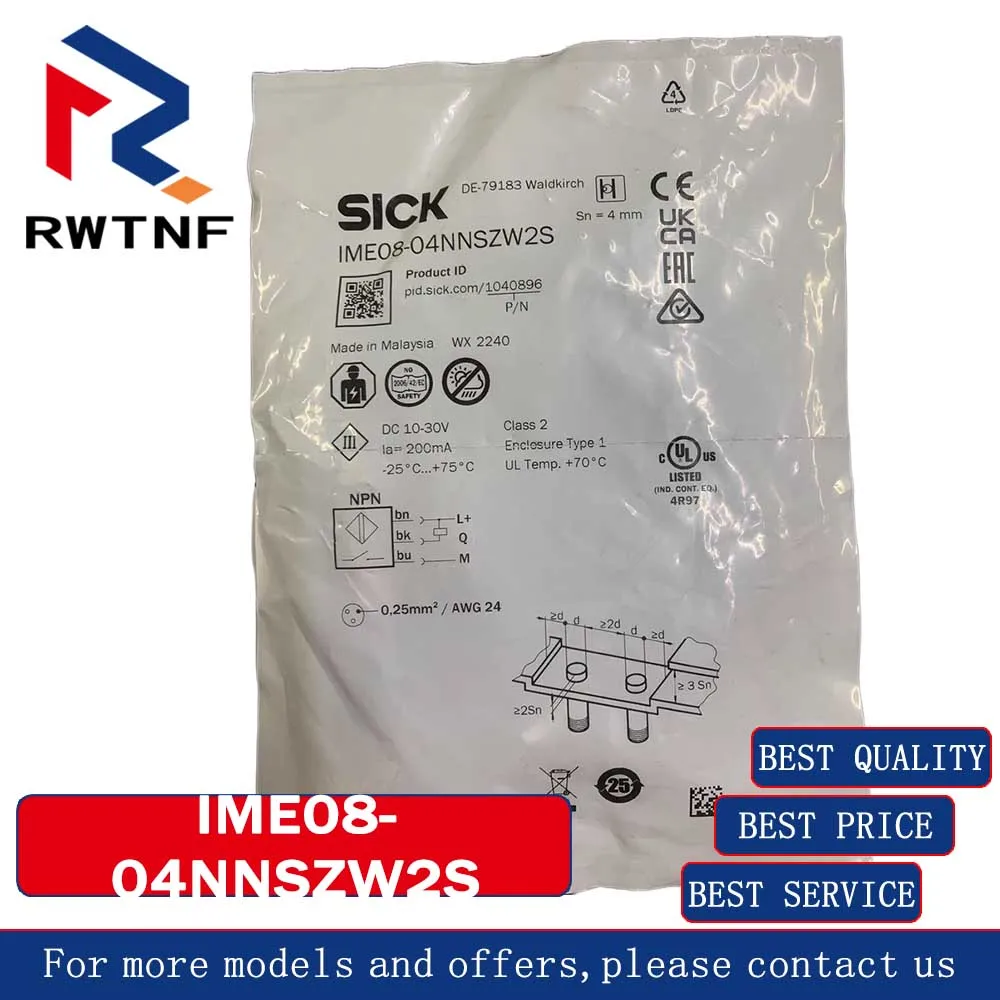 Brand New Genuine IME08-04NNSZW2S SICK Proximity switch sensor Order number 1040896,100% original warehouse stock