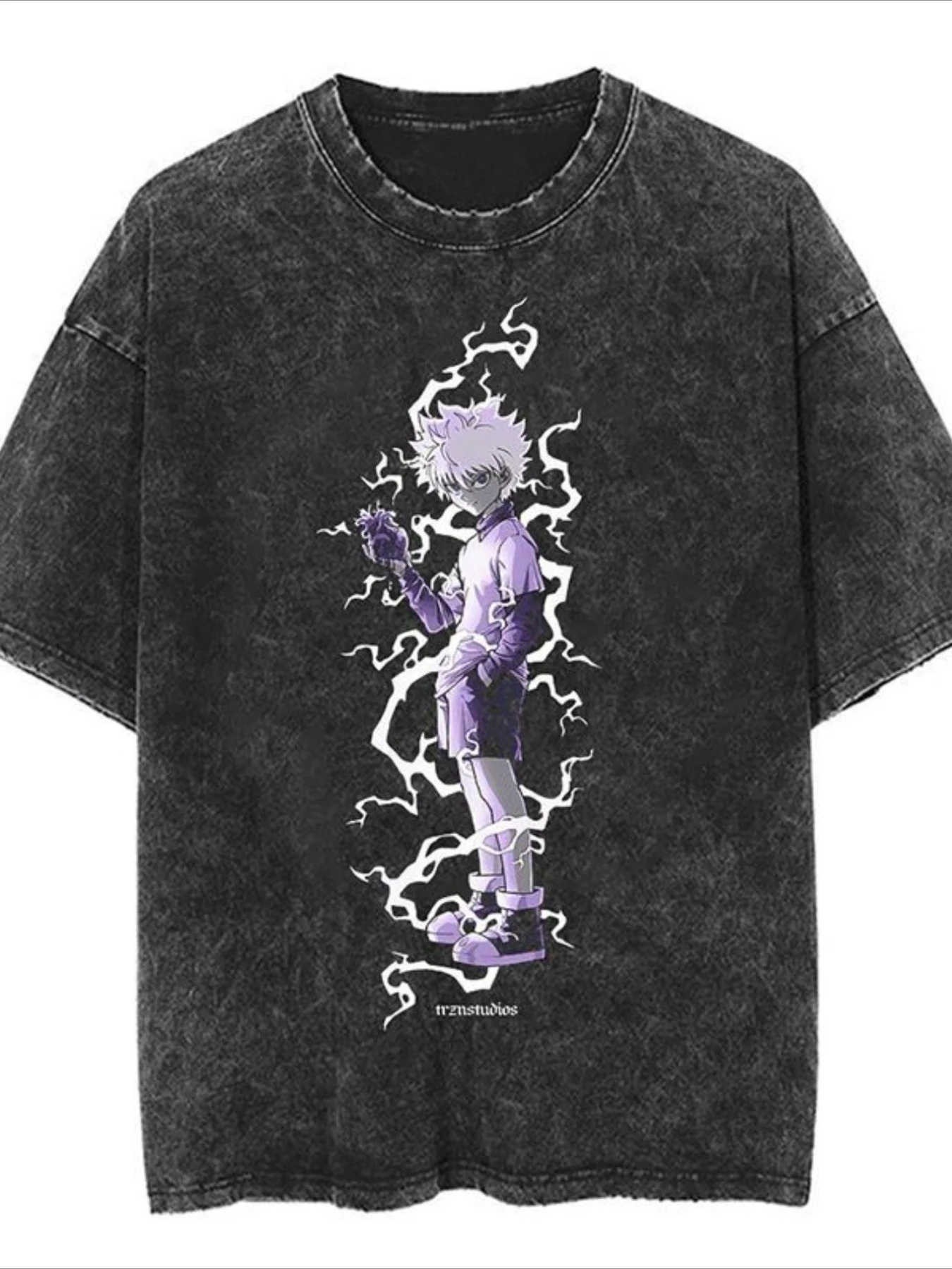 

Ewhcotton Men's Women's Hip-Hop Retro Anime Graphic T-Shirt - Soft Breathable Cotton Short Sleeve Regular Fit Streetwear