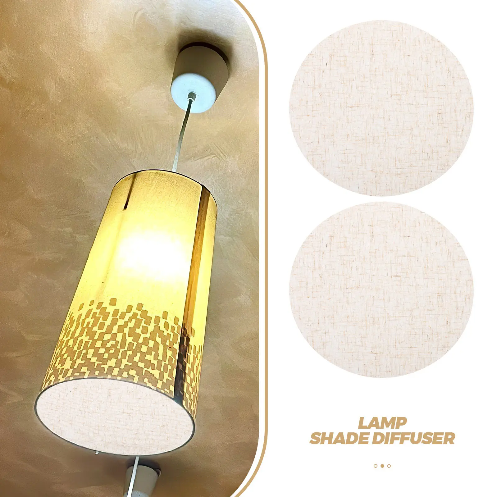 4Pcs 7 Inch Round Lamp Diffuser Cover Universal Clip on Fabric Light Shade for Can Light Recessed Downlight Ceiling Fan