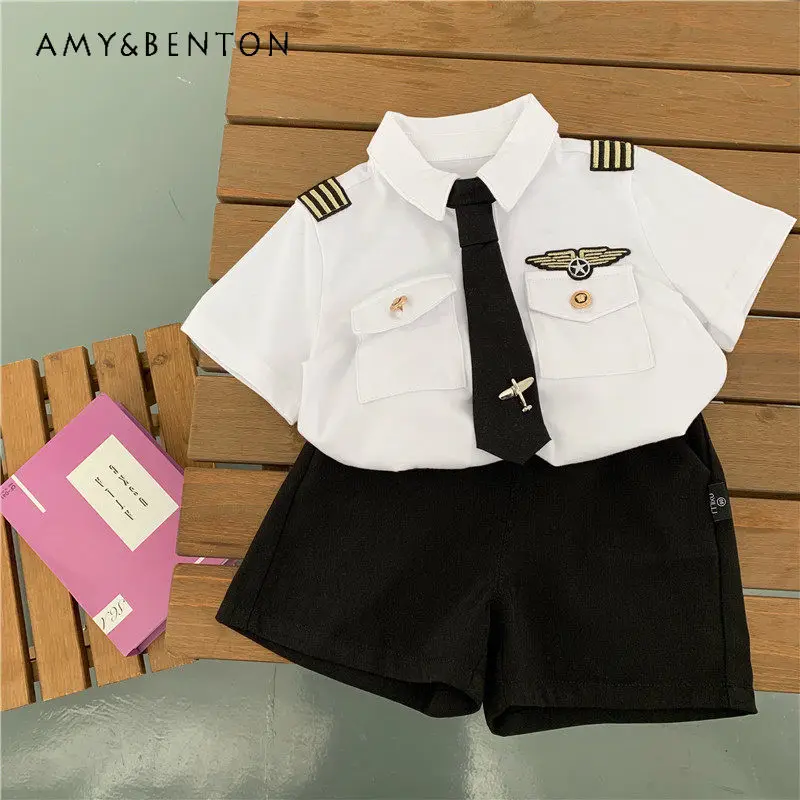 completo-estivo-per-bambini-nuovo-set-moda-capitano-con-camicia-bianca-a-maniche-corte-e-pantaloni-larghi