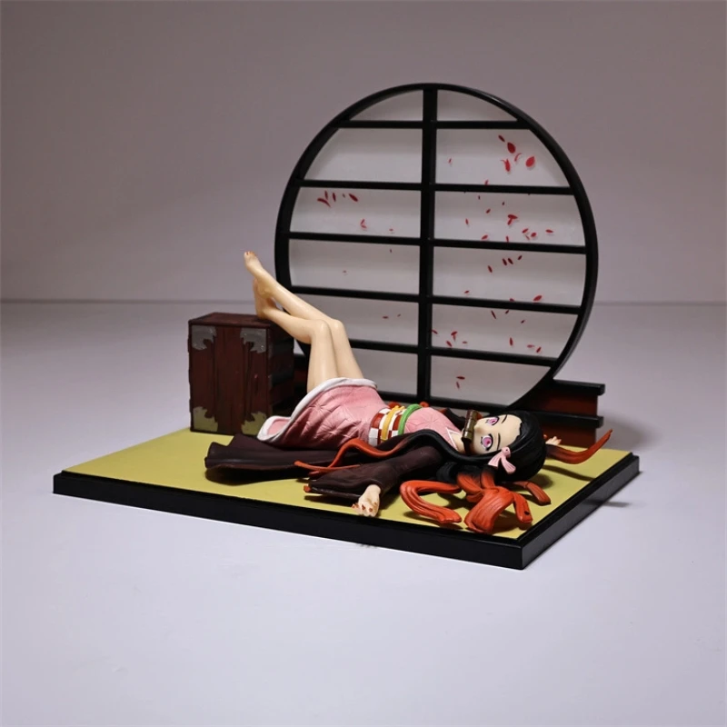 17CM Demon Slayer Kimetsu geen Yaiba Kamado Nezuko Slapen Anime Handgemaakte Actiefiguren Desktop Case Decoratie Ornament Gift