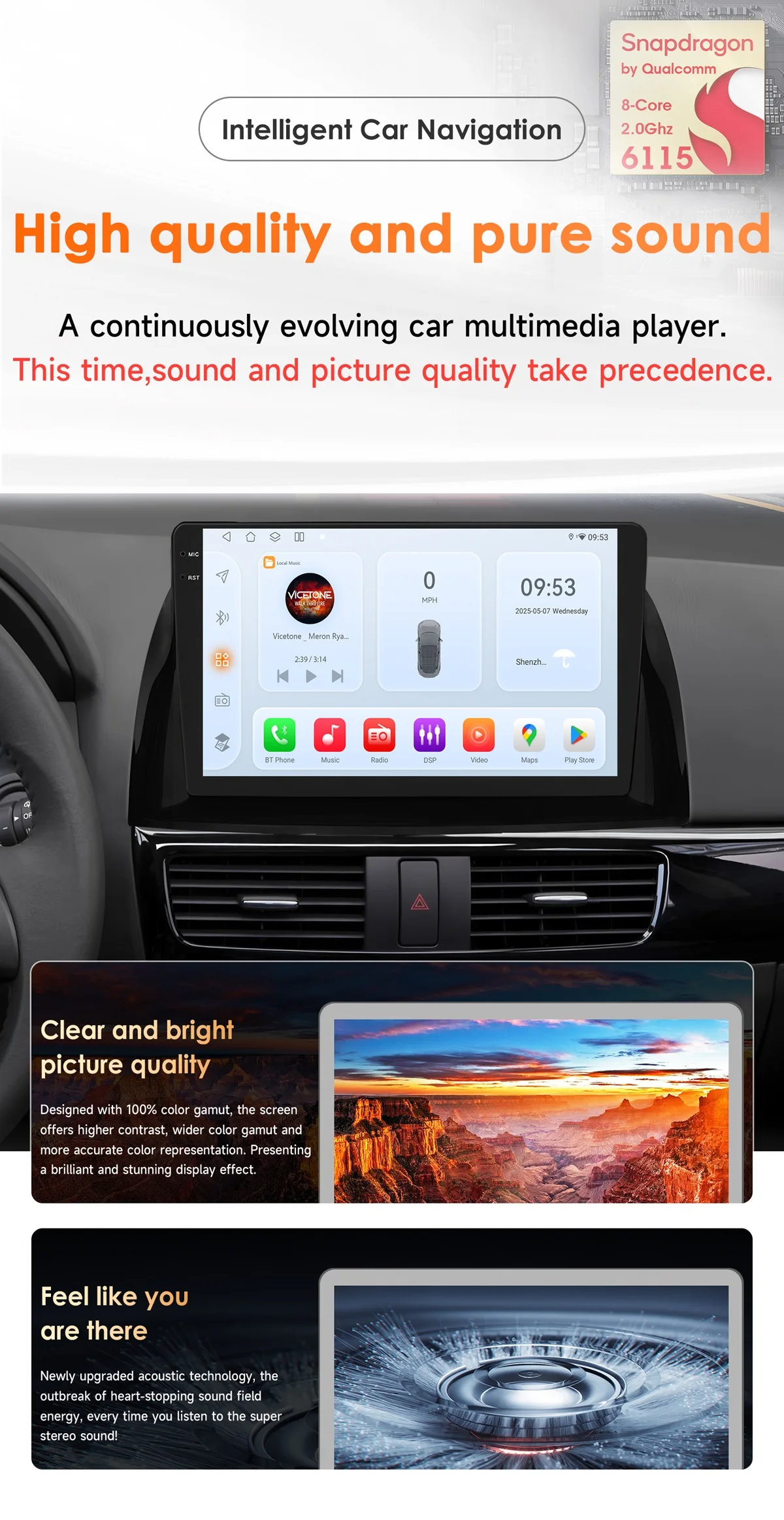 

8Core Carplay Android 14 Auto Car Radio for Mazda CX5 CX-5 2012-2015 multimedia GPS Car intelligent Screen By Snapdragon 6115