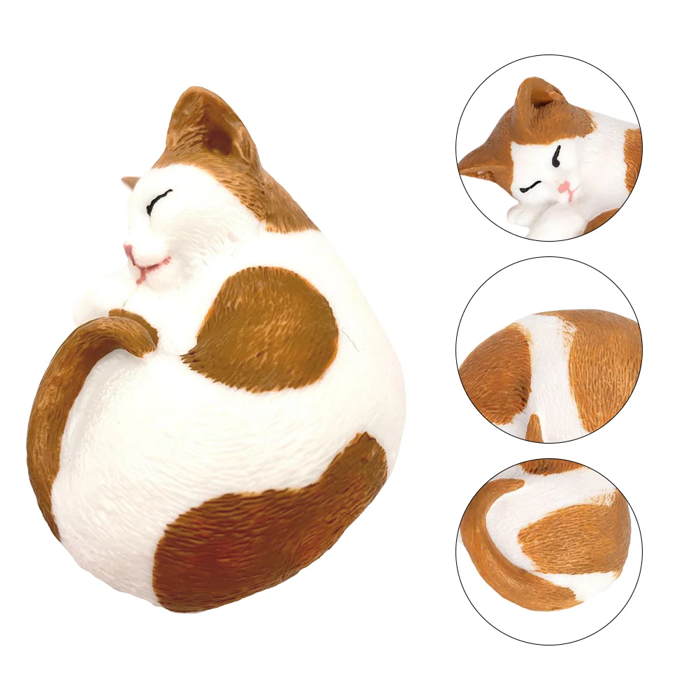 

Cat Ornaments Miniatures Desk Decoration Figures Witch Kawaii Room Toy Baby Adorable Figurine Home Pet