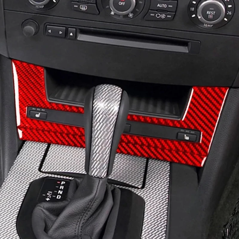 

For BMW 5er E60 2004 2005 2006 2007 Carbon fiber interior modification parts, seat button decorative stickers