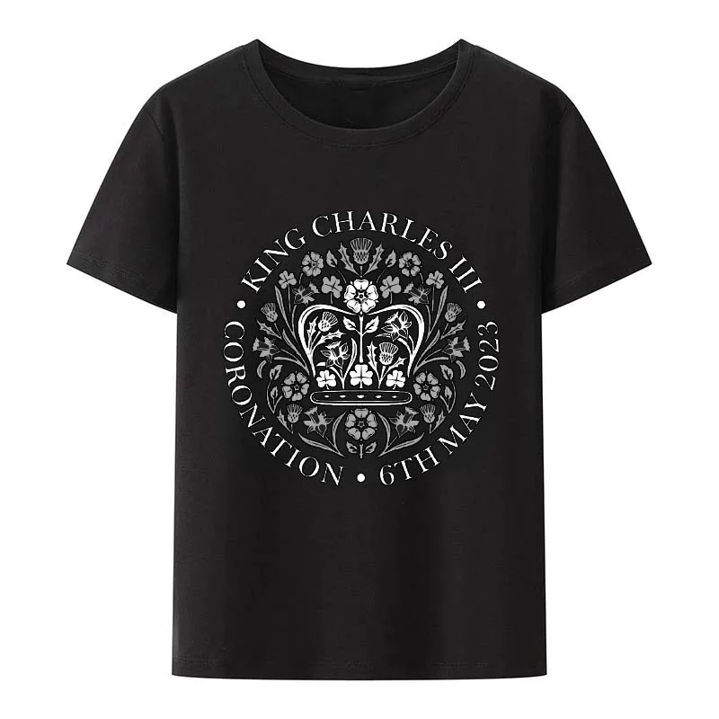 King Charles III T Shirt King Charles 3rd Short Sleeve Coronation Party 6th MAY 2023 Celebration T-Shirt Clothes Men Women tops