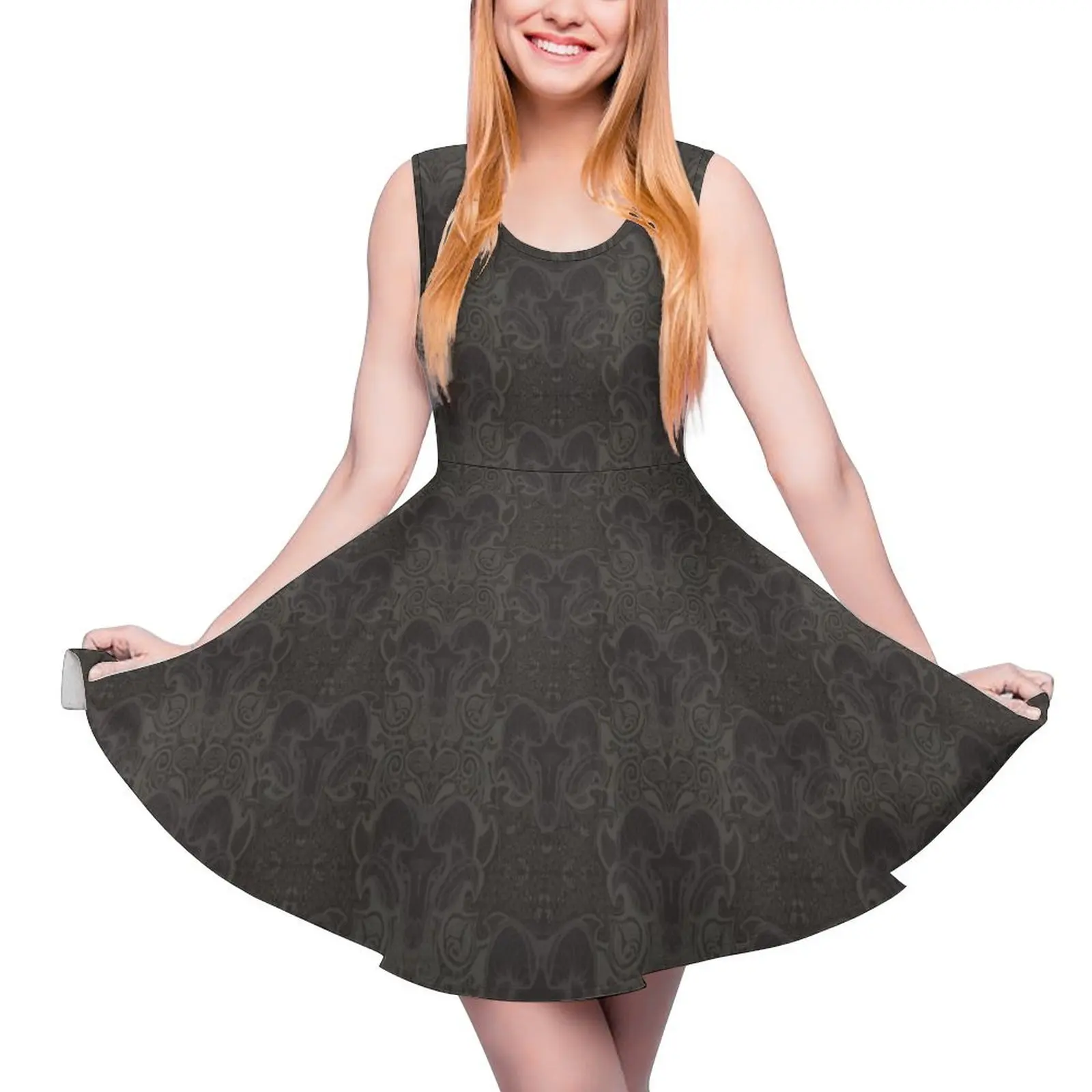 

Ram"s Head Damask pattern (Cursed Dagger) Sleeveless Dress Dress for girls dress women summer