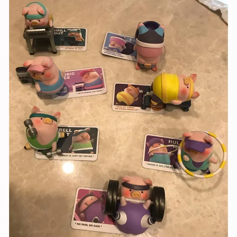 Lulu The Piggy The Fitness Club Series กล่องตาบอดของเล่นกระต่ายน้อยรูปเครื่องประดับคอลเลกชัน Mystery Box Surprise ของขวัญ